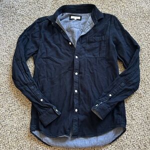 River Island Dark Blue Casual Button-Down Shirt